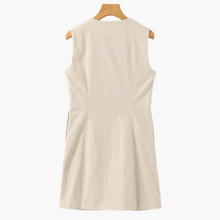 Sleeveless Button Front Dress