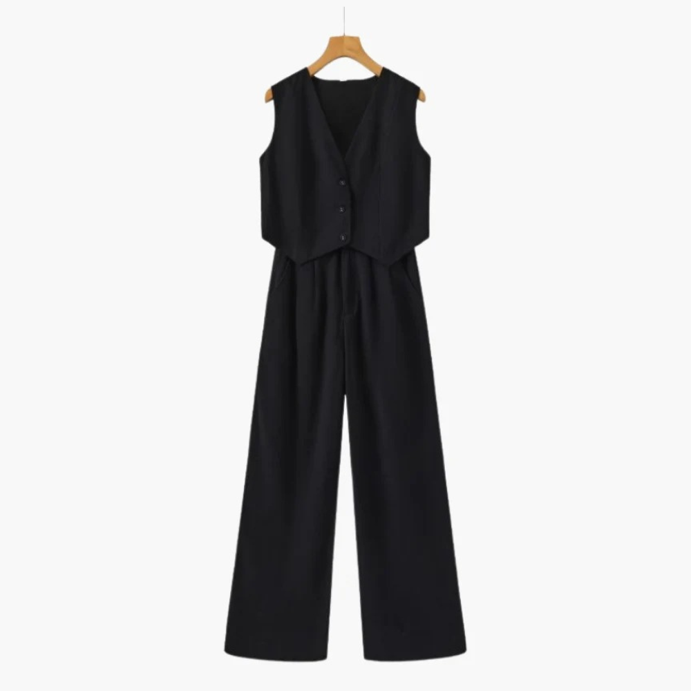 Vest and Wide Pants